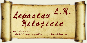 Leposlav Milojičić vizit kartica